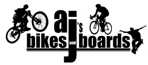AJ's Bikes and Boards logo